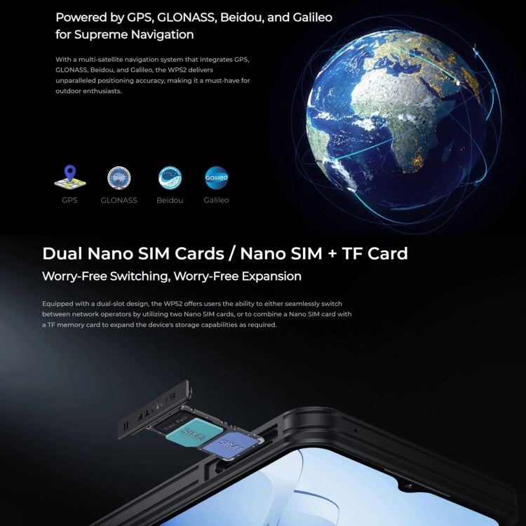 Oukitel WP52 5G Rugged Phone, 4GB+256GB, 6.6 inch Android 14.0 MediaTek Dimensity 6100+ Octa-core, NFC, OTG, Network: 5G (Navy Blue) - free shipping - PMC Jewellery - Order now!