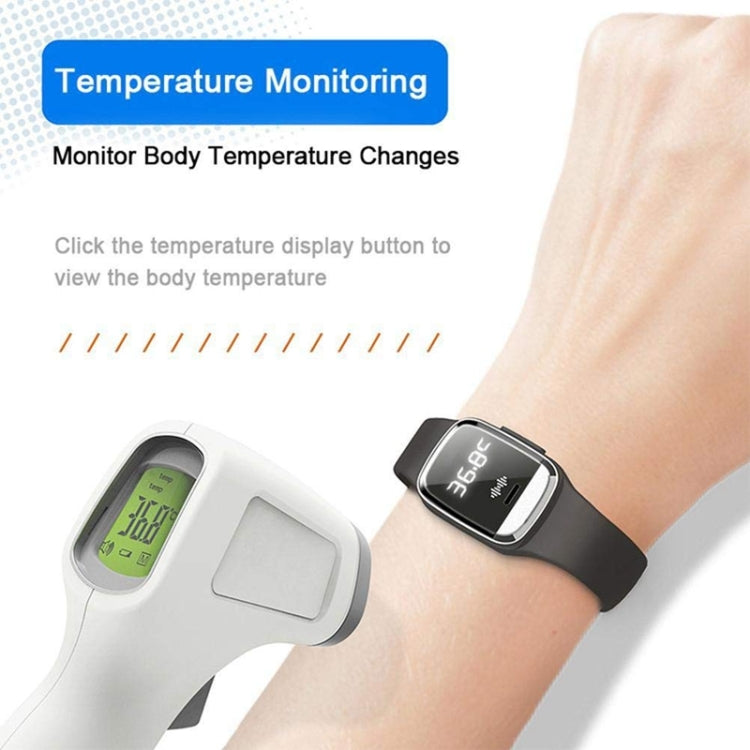 M20 Outdoor Ultrasonic Wave Mosquito Repellent Wristband with Clock & Body Temperature Test(White) - Repellent Wristband by PMC TechLife | Online Shopping South Africa | PMC TechLife | Buy Now Pay Later Mobicred