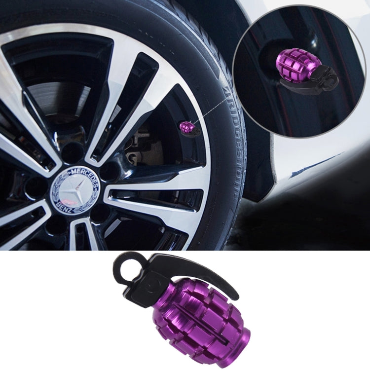 4 PCS Universal Car Tire Valve Caps(Purple) - Tire Valve Caps by PMC TechLife | Online Shopping South Africa | PMC TechLife | Buy Now Pay Later Mobicred