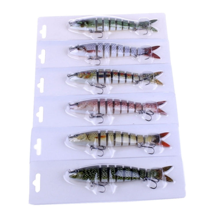HENGJIA JM024-X 6# 13.6cm 18.7g Multi-section Plastic Hard Baits Artificial Fishing Lures with Treble Hook, Random Color Delivery - free shipping - PMC TechLife - Order now!