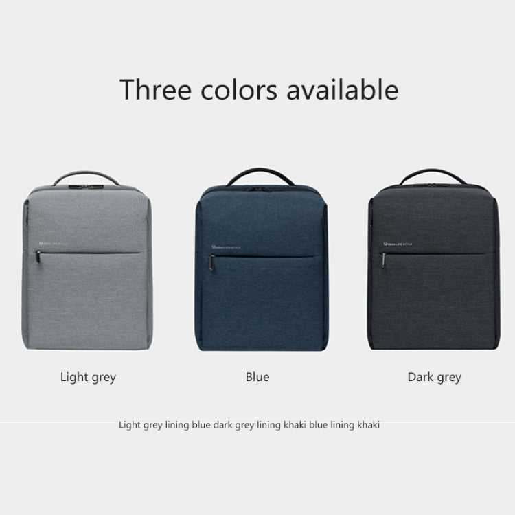 Original Xiaomi Waterproof Simple Backpack Laptop Bag for 15.6 inch Laptop(Light Grey) - Double-shoulder Bags by Xiaomi | Online Shopping South Africa | PMC TechLife | Buy Now Pay Later Mobicred