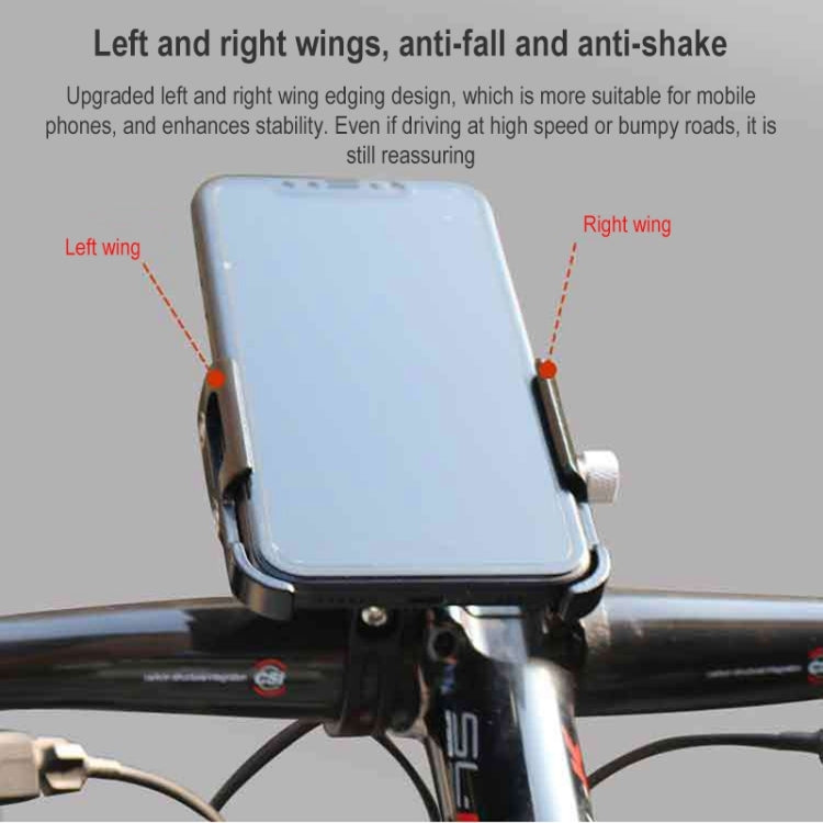 BIKERSAY MP008 Bike Motorcycle Aluminum Alloy Phone Holder Handlebar Clips (Red) - Holders by BIKERSAY | Online Shopping South Africa | PMC TechLife | Buy Now Pay Later Mobicred