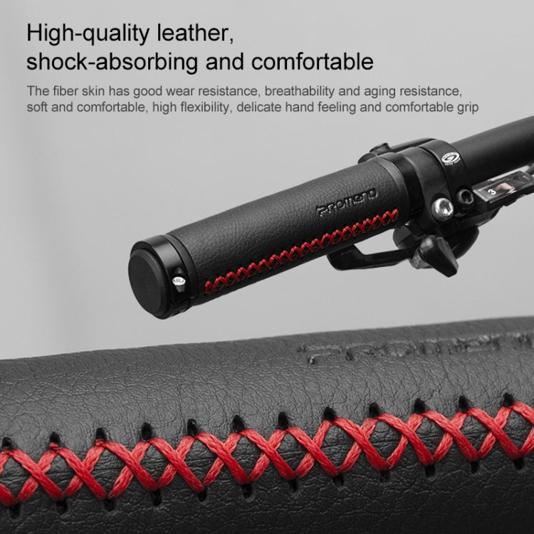 PROMEND GR-501 1 Pair Microfiber Leather Mountain Bicycle Grips Cover(Black Red) - Bicycle Grips by PROMEND | Online Shopping South Africa | PMc TechLife | Buy Now Pay Later Mobicred
