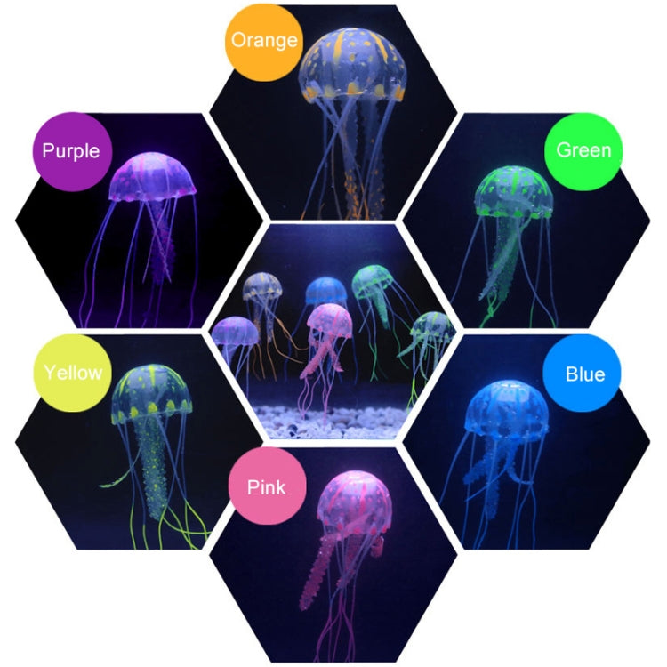 Aquarium Articles Decoration Silicone Simulation Fluorescent Sucker Jellyfish, Size: 8*20cm(Purple) - free shipping - PMc TechLife - Order now!