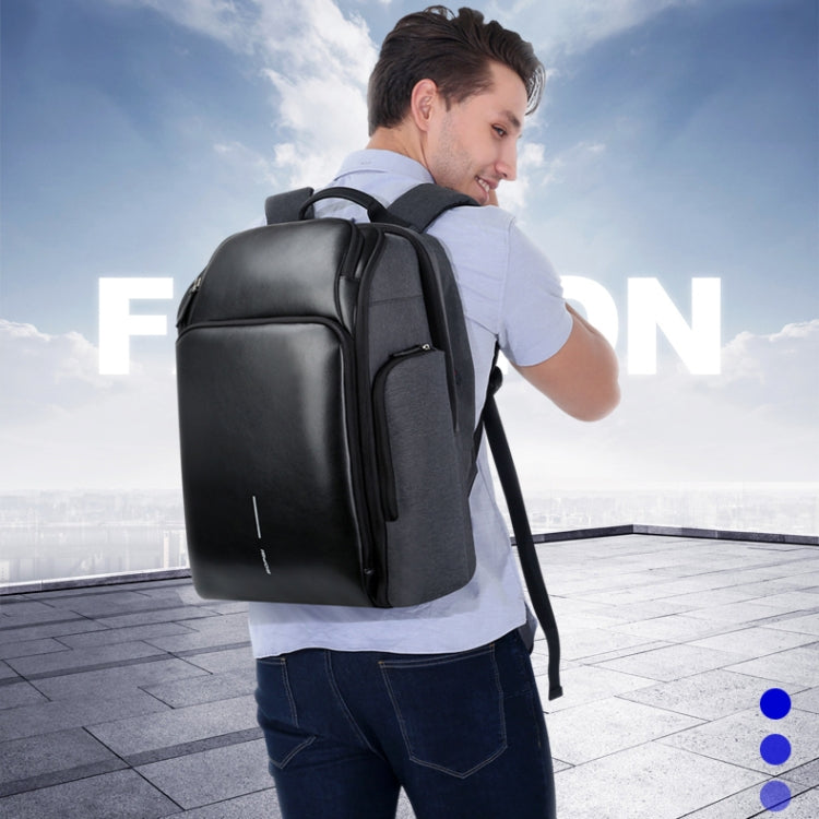 Bopai 851-010128 Business Anti-theft Waterproof Large Capacity Double Shoulder Bag,with USB Charging Port, Size: 34x19x43cm (Black) - free shipping - PMC Jewellery - Order now!