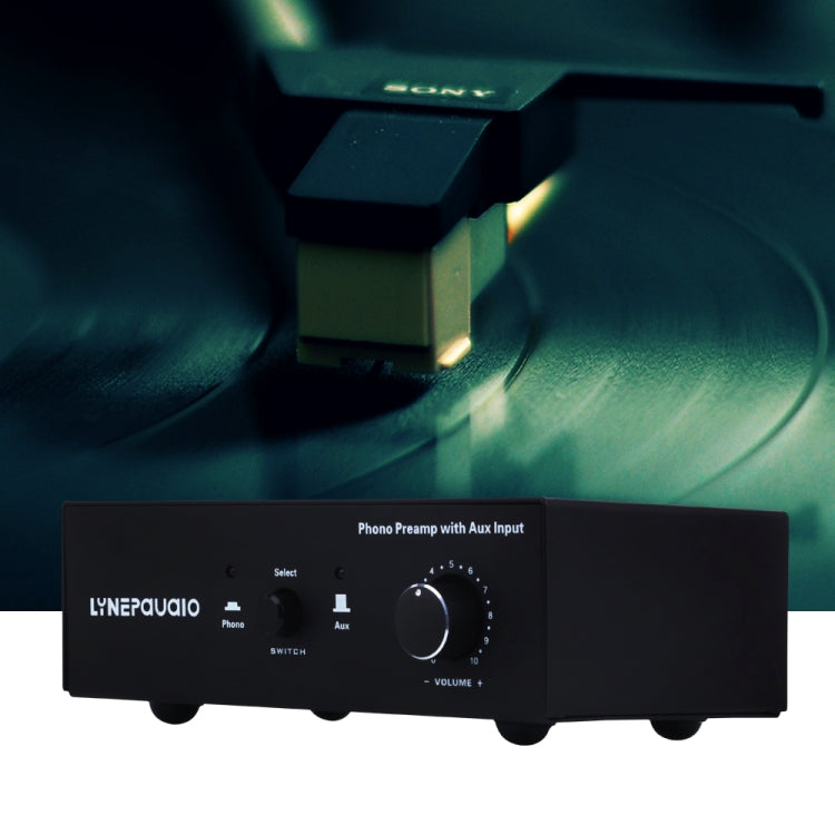 B855 LINEPAUDIO Phone Prephonograph Signal Amplifier with Auxiliary Input and Volume Control (Black) - by PMC TechLife | Online Shopping South Africa | PMC TechLife | Buy Now Pay Later Mobicred