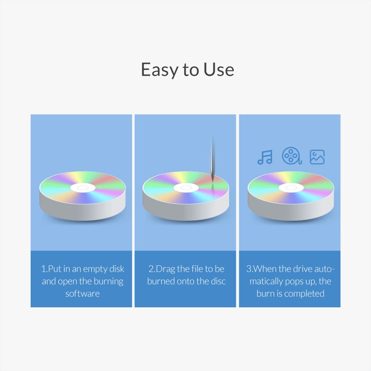 ORICO DVD-XD007 Portable USB 3.0 Interface External CD DVD Optical Drive CD/DVD-RW Recorder - free shipping - PMC Jewellery - Order now!