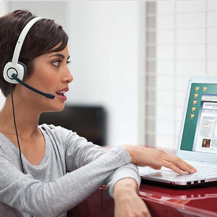 Logitech H150 Wired Headphone Dual 3.5mm Earphone Gaming Headset Stereo with MIC - free shipping - PMC Jewellery - Order now!