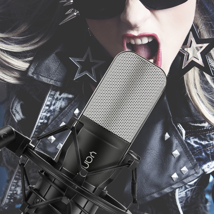 Yanmai Q8 Professional Game Condenser Sound Recording Microphone with Holder, Compatible with PC and Mac for Live Broadcast Show, KTV, etc.(Black) - Microphone by Yanmai | Online Shopping South Africa | PMC TechLife | Buy Now Pay Later Mobicred