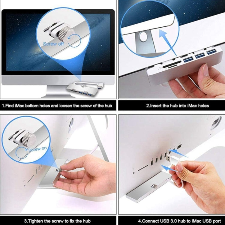 Rocketek HC412 USB3.0 x 3 + SD / TF Card Reader HUB Adapter - free shipping - PMC Jewellery - Order now!
