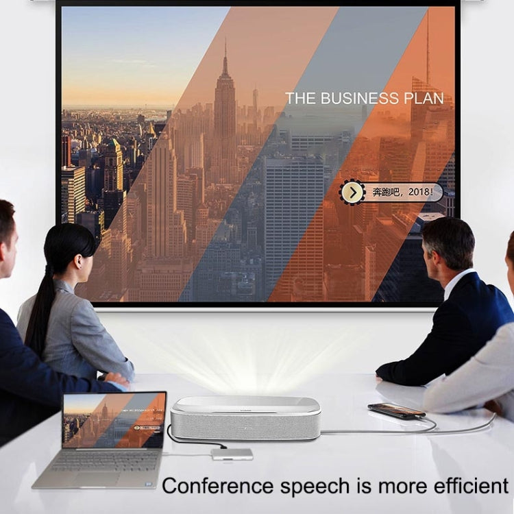 9591C 8 In 1 USB 3.0 x3 + SD / TF Card + HDMI + RJ45 + Type-C / USB-C (PD) Multi-function HUB Converter Dock Station(Silver) - USB HUB by PMC Jewellery | Online Shopping South Africa | PMC Jewellery | Buy Now Pay Later Mobicred