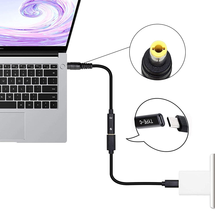 DP USB-C / Type-C to 5.5 x 2.5mm Power Adapter Charger Cable - Universal Power Adapter by PMC TechLife | Online Shopping South Africa | PMC TechLife | Buy Now Pay Later Mobicred