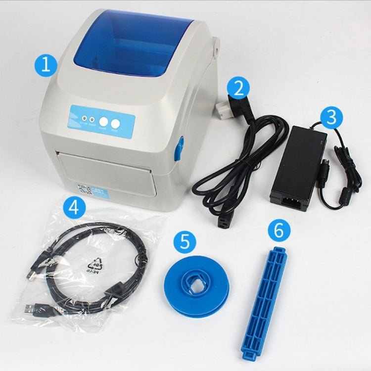 GPRINTER GP1324D Bluetooth USB Port Thermal Automatic Calibration Barcode Printer, Max Supported Thermal Paper Size: 104 x 2286mm - free shipping - PMC Jewellery - Order now!