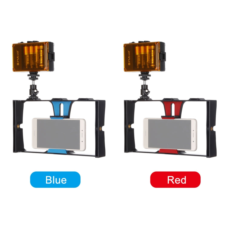 PULUZ 2 in 1 Vlogging Live Broadcast LED Selfie Light Smartphone Video Rig Kits with Cold Shoe Tripod Head for iPhone, Galaxy, Huawei, Xiaomi, HTC, LG, Google, and Other Smartphones(Red) - free shipping - PMC TechLife - Order now!