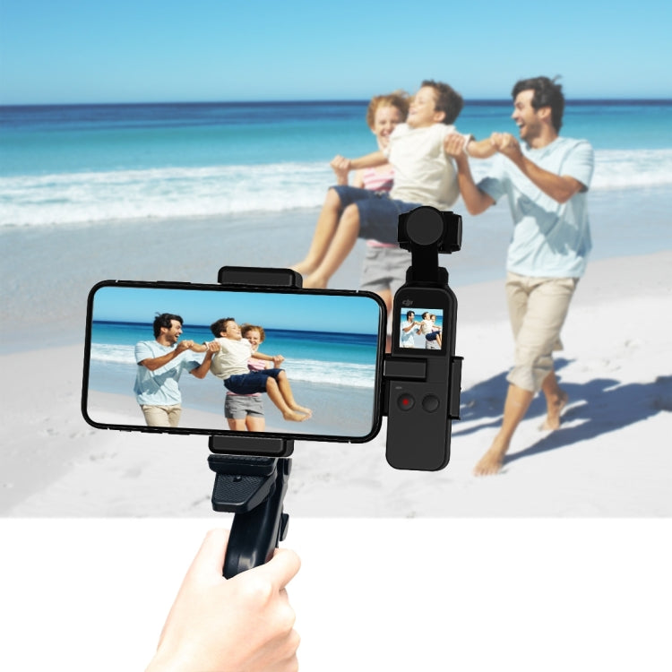 PULUZ Smartphone Fixing Clamp 1/4 inch Holder Mount Bracket + Grip Folding Tripod Mount Kits for DJI OSMO Pocket / Pocket 2 - Mount & Holder by PULUZ | Online Shopping South Africa | PMC TechLife | Buy Now Pay Later Mobicred