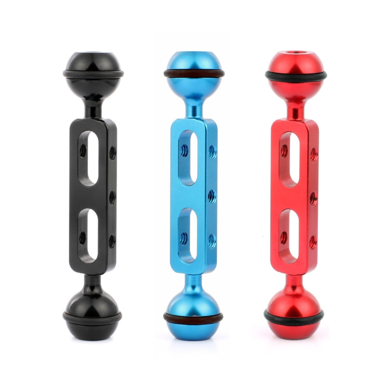 PULUZ 5.1 inch 13cm Aluminum Alloy Dual Balls Arm, Ball Diameter: 25mm(Red) - free shipping - PMC TechLife - Order now!