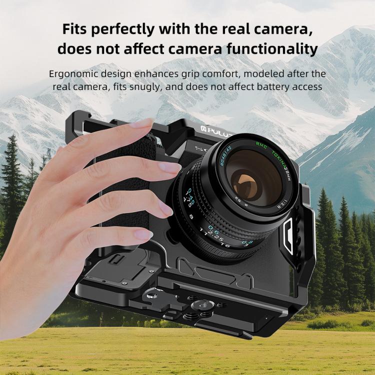 PULUZ Metal Camera Cage Stabilizer Rig for Sony A7 IV / ILCE-7M4 / A7M4 / A7M3 / A7R3 / A7R III / A7R5(Black) - free shipping - PMC TechLife - Order now!
