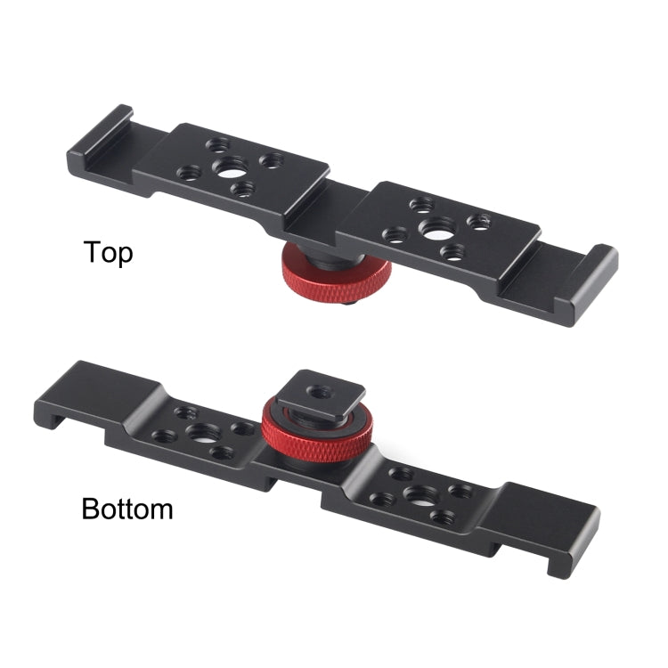 PULUZ Three-head Cold Shoe Bracket Mount(Black) - Stand Bracket by PULUZ | Online Shopping South Africa | PMC TechLife | Buy Now Pay Later Mobicred