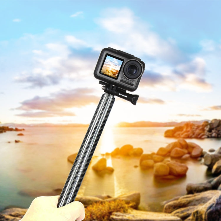 PULUZ 275mm Aluminum Alloy Carbon Fiber Floating Buoyancy Selfie-stick Extension Arm Rods for GoPro, Insta360, DJI and Other Action Cameras - Floating Grip & Ball by PULUZ | Online Shopping South Africa | PMC TechLife | Buy Now Pay Later Mobicred
