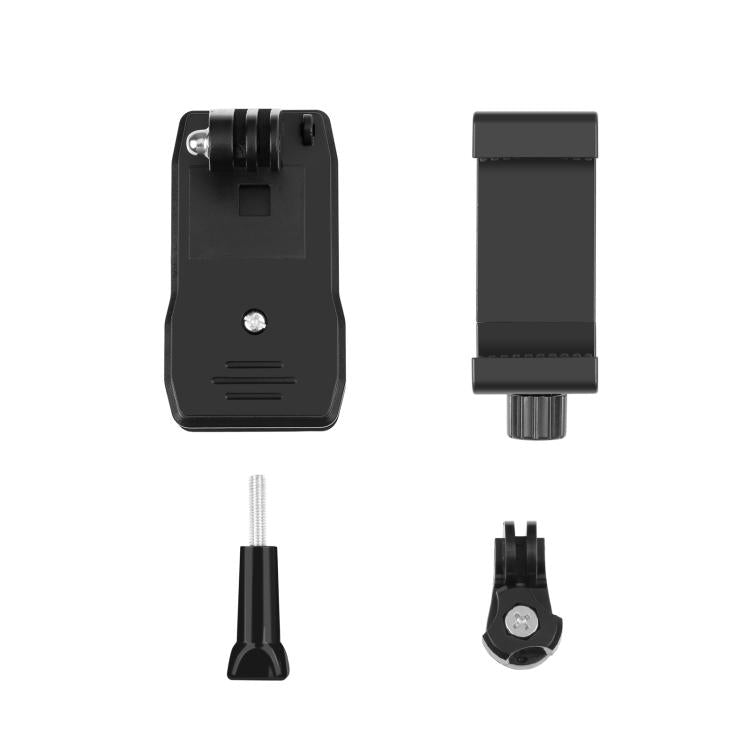 PULUZ 4 in 1 360 Degree Rotating Backpack Hat QR Clip Rec-mounts with Phone Clamp Kit - Backpack Clip by PULUZ | Online Shopping South Africa | PMC TechLife | Buy Now Pay Later Mobicred