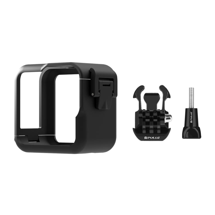 For GoPro Hero11 Black Mini PULUZ PC Plastic Border Frame with Buckle Basic Mount & Screw(Black) - Protective Frame by PULUZ | Online Shopping South Africa | PMC TechLife | Buy Now Pay Later Mobicred