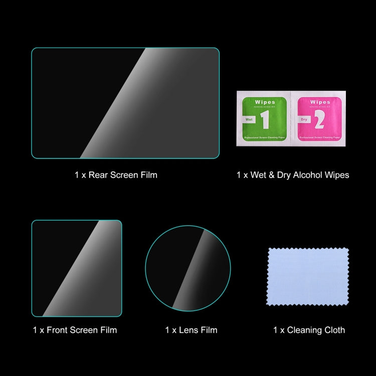 For DJI Osmo Action 5 Pro PULUZ 3-in-1 Lens Front and Back Screen Tempered Glass Explosion-proof Film (Transparent) - free shipping - PMC TechLife - Order now!