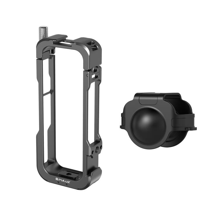 For Insta360 X4 PULUZ Metal Protective Cage Rig Housing Frame with Lens Cover (Black) - free shipping - PMC TechLife - Order now!