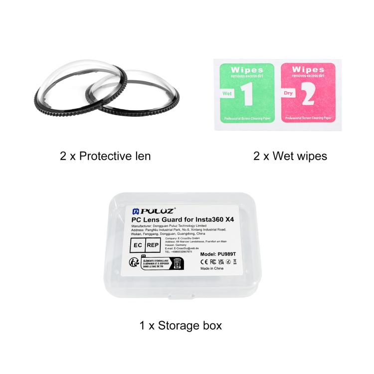 For Insta360 X4 PULUZ Rotation PC Lens Guard Protective Cover (Transparent) - Len Accessories by PULUZ | Online Shopping South Africa | PMC TechLife | Buy Now Pay Later Mobicred