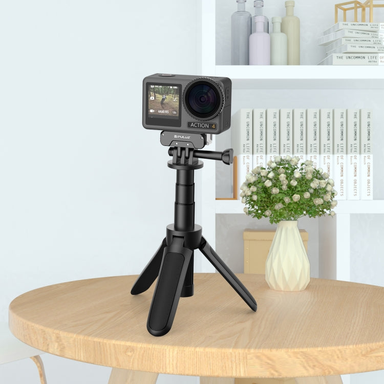 For DJI Osmo Action 5 Pro / 4 / 3 PULUZ Magnetic Quick Release Metal Base (Black) - Mount & Holder by PULUZ | Online Shopping South Africa | PMC TechLife | Buy Now Pay Later Mobicred