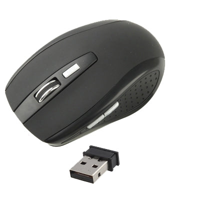 2.4 GHz 800~1600 DPI Wireless 6D Optical Mouse with USB Mini Receiver, Plug and Play, Working Distance up to 10 Meters(Black) - Wireless Mice by PMC TechLife | Online Shopping South Africa | PMC TechLife | Buy Now Pay Later Mobicred