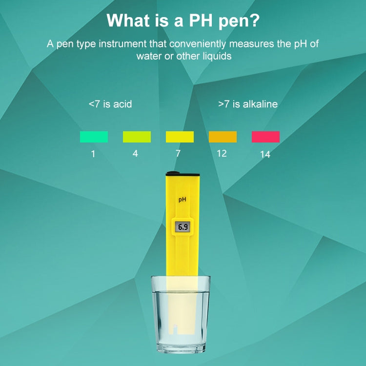 Pen Type PH Meter(Yellow) - PH & Moisture Meter by PMC TechLife | Online Shopping South Africa | PMC TechLife | Buy Now Pay Later Mobicred
