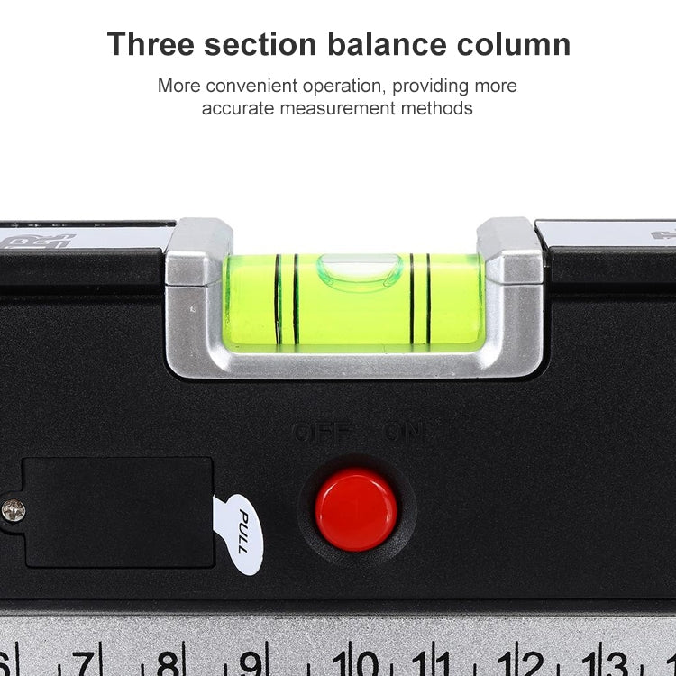 Laser Level with Tape Measure Pro 4 (100cm) / Level Bubbles with LED Light, LV-04(Black) - Laser Rangefinder by PMC TechLife | Online Shopping South Africa | PMC TechLife