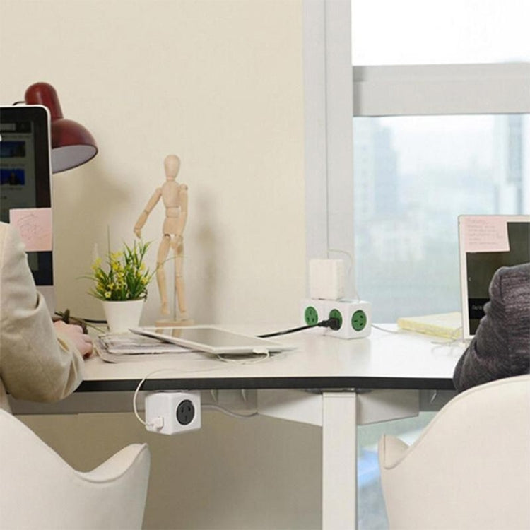 PowerCube 10A Universal Wall Adapter Power Socket with 4 US / AU Sockets and 2 USB Ports and Extended Line for Home Office, Cable Length: 1.5m, AU Plug, Random Color Delivery - Extension Socket by PMC TechLife | Online Shopping South Africa | PMC TechLife | Buy Now Pay Later Mobicred