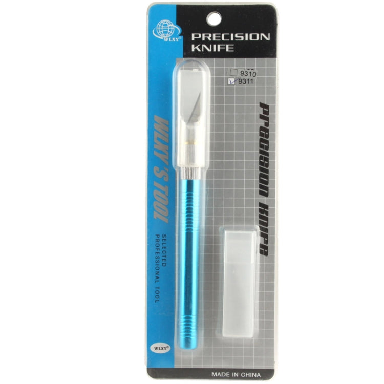 WLXY-9311, WLXY Tool Precision Knife with Replaceable Blade for Mat Cutting / Model Making / Etching / Carving / Scoring / Trimming, OAL: 145mm, Size: 121mm x 10mm Diameter(Blue) - free shipping - PMc TechLife - Order now!
