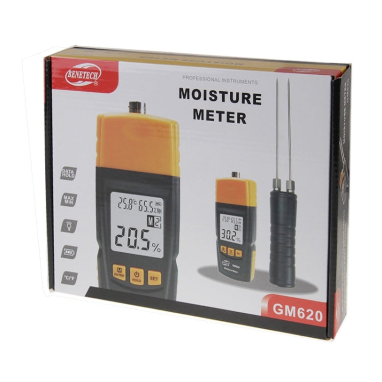 BENETECH GM620 1.8 inch LCD Screen Digital Wood Moisture Meter - PH & Moisture Meter by BENETECH | Online Shopping South Africa | PMC TechLife | Buy Now Pay Later Mobicred