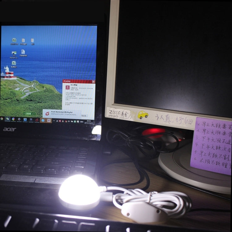 2W Dimmable USB LED Light Bulb with Magnetic, USB-2W-W 5V 140-150Lumens 6 LED - USB Light by PMC Jewellery | Online Shopping South Africa | PMC Jewellery | Buy Now Pay Later Mobicred