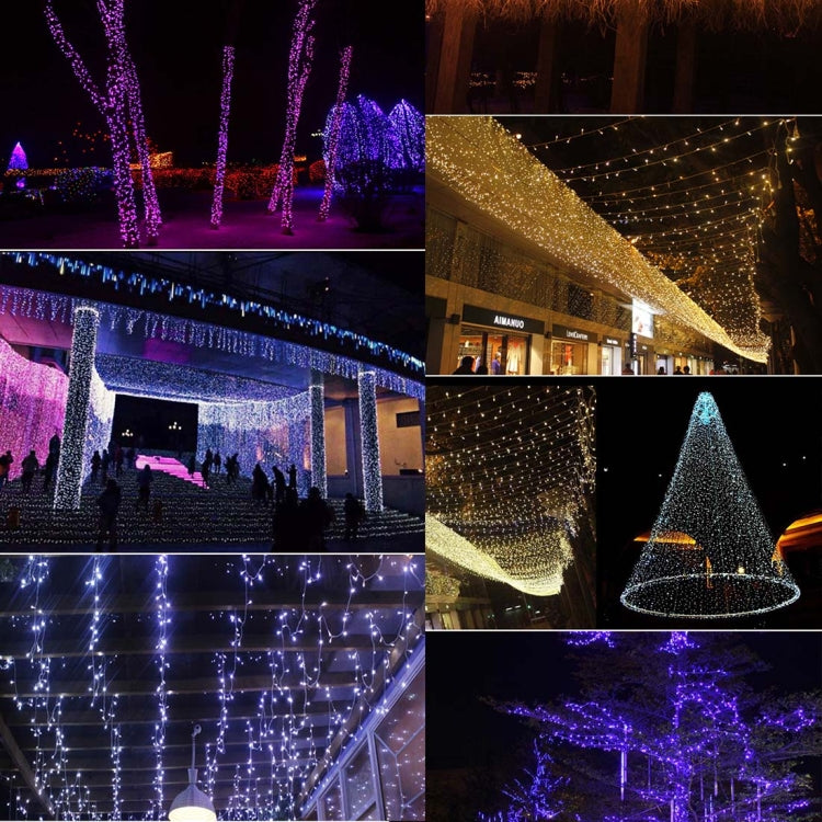 Waterproof String Light, Length: 10m, 100 LED, Flashing / Fading / Chasing Effect, with Controller, AC 220V, EU Plug(Yellow Light) - free shipping - PMC TechLife - Order now!