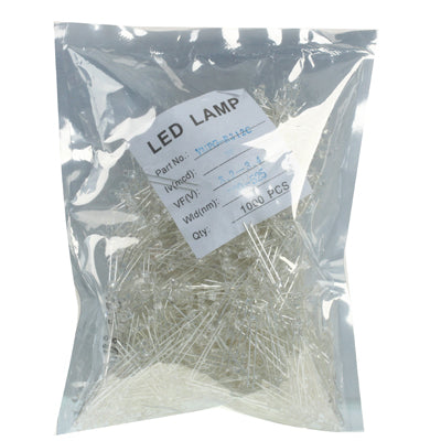 1000 PCS 3mm Water Clear LED Lamp(Yellow Light) - Light Beads by PMc TechLife | Online Shopping South Africa | PMc TechLife | Buy Now Pay Later Mobicred