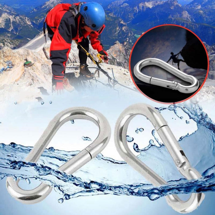 M4 Stainless Steel Carabiner Spring Hook Multi-tool Mountaineering Buckle Lock Camping Hook Rope, Inner Diameter: 3.93mm - Hooks by PMC TechLife | Online Shopping South Africa | PMC TechLife | Buy Now Pay Later Mobicred