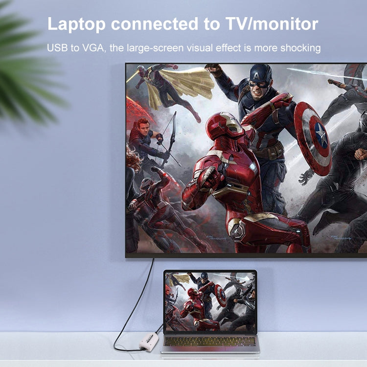 USB To VGA Multi-Monitor / Multi-Display Adapter, USB 2.0 External Graphics Card - Cable by PMC Jewellery | Online Shopping South Africa | PMC Jewellery | Buy Now Pay Later Mobicred