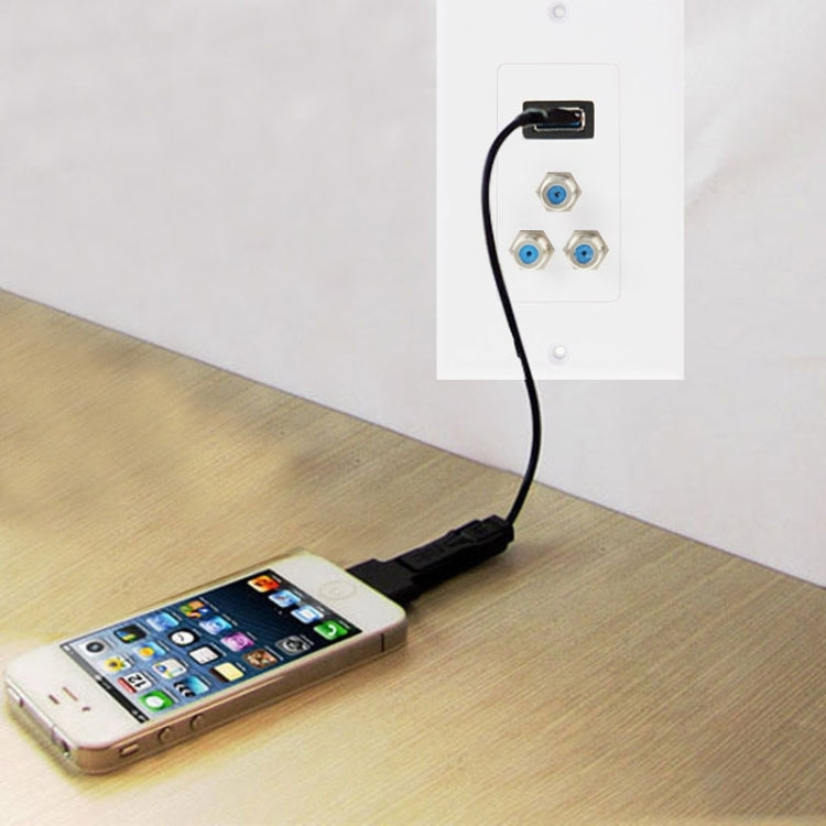 USB 3.0 Female Plug + 3 F Female Plugs Wall Plate Panel - by PMC TechLife | Online Shopping South Africa | PMC TechLife | Buy Now Pay Later Mobicred