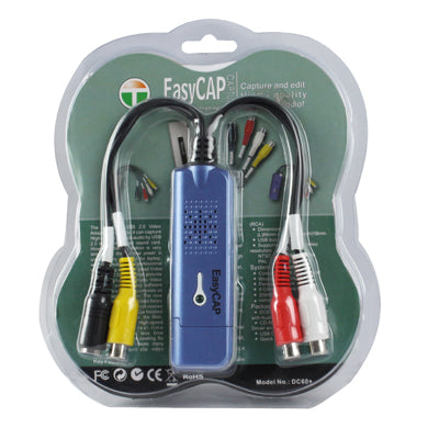 Easycap USB 2.0 Video Capture & Edit with Audio (Supports NTSC/PAL/SECAM, Video format)(Blue) - Video Capture Card by PMC TechLife | Online Shopping South Africa | PMC TechLife