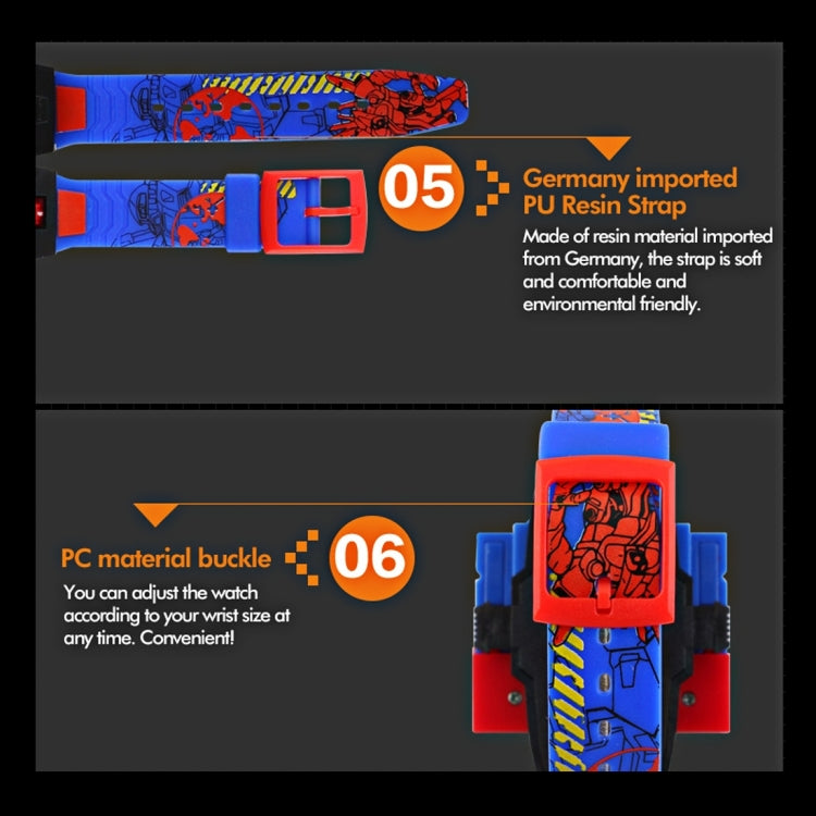 SKMEI Transformation Toy Shape Changing Removable Dial Digital Movement Children Watch with PU Plastic Cement Band(Red) - free shipping - PMC TechLife - Order now!