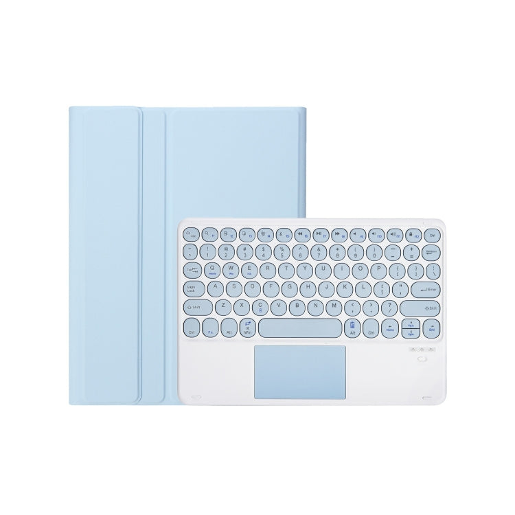 For iPad 11 2025 / 10th Gen 10.9 2022 YA10B-A Lambskin Texture Bluetooth Touch Keyboard Leather Tablet Case with Pen Slot (Baby Blue) - free shipping - PMC TechLife - Order now!