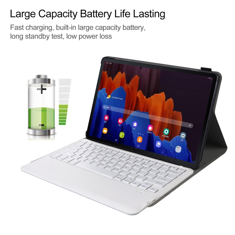 A970 Detachable Bluetooth Keyboard Ultrathin Horizontal Flip Leather Tablet Case for Samsung Galaxy Tab S7 FE T730 / T736 / S7+ T970 / T975 / T976(Gold) - Samsung Keyboard by PMC TechLife | Online Shopping South Africa | PMC TechLife