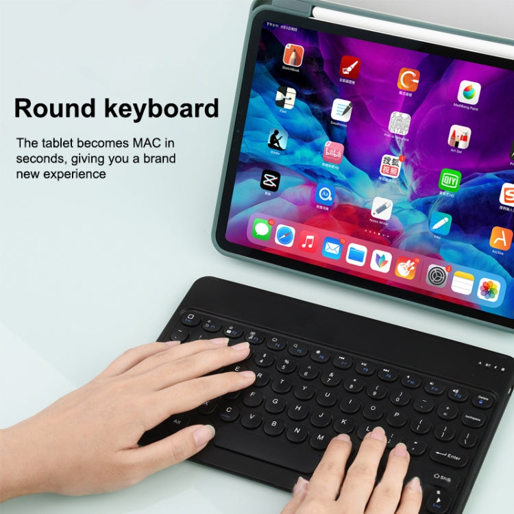 X3 10 inch Universal Tablet Round Keycap Wireless Bluetooth Keyboard (White) - Universal Keyboard by PMC TechLife | Online Shopping South Africa | PMC TechLife