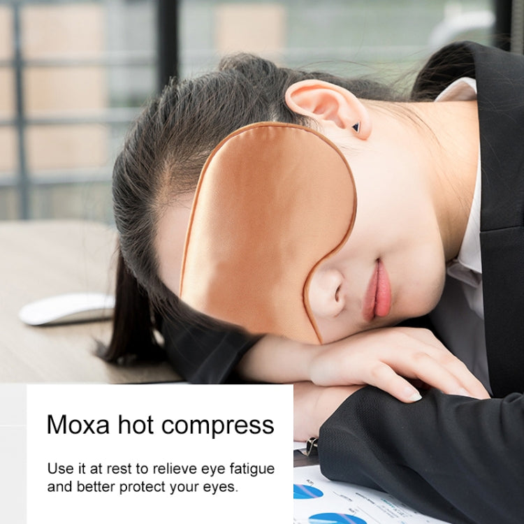 USB Charging Heating Silk Moxa Sleep Eye Mask (Gold) - Eye Masks by PMC TechLife | Online Shopping South Africa | PMC TechLife | Buy Now Pay Later Mobicred