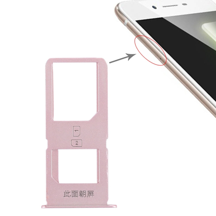 For Vivo X6S Plus 2 x SIM Card Tray (Rose Gold) - Card Socket by PMc TechLife | Online Shopping South Africa | PMc TechLife | Buy Now Pay Later Mobicred
