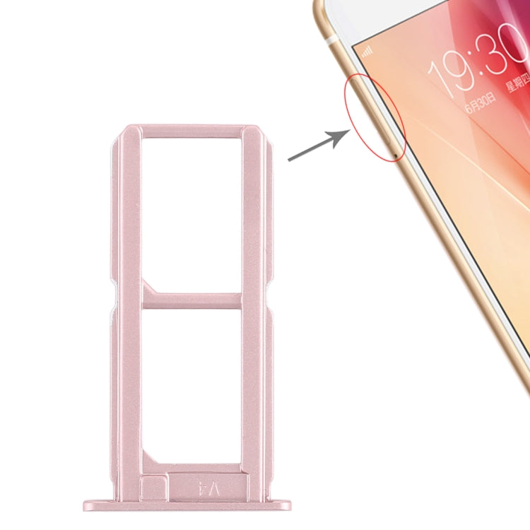For Vivo X7 2 x SIM Card Tray (Rose Gold) - Card Tray by PMc TechLife | Online Shopping South Africa | PMc TechLife | Buy Now Pay Later Mobicred