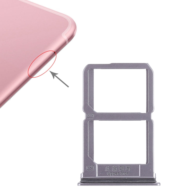 For Vivo X9s 2 x SIM Card Tray (Grey) - Card Tray by PMc TechLife | Online Shopping South Africa | PMc TechLife | Buy Now Pay Later Mobicred